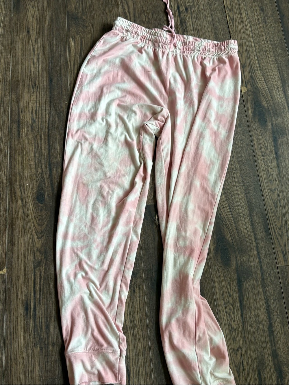 Ladies Pink Tie Die Joggers By Jaclyn Intimstes